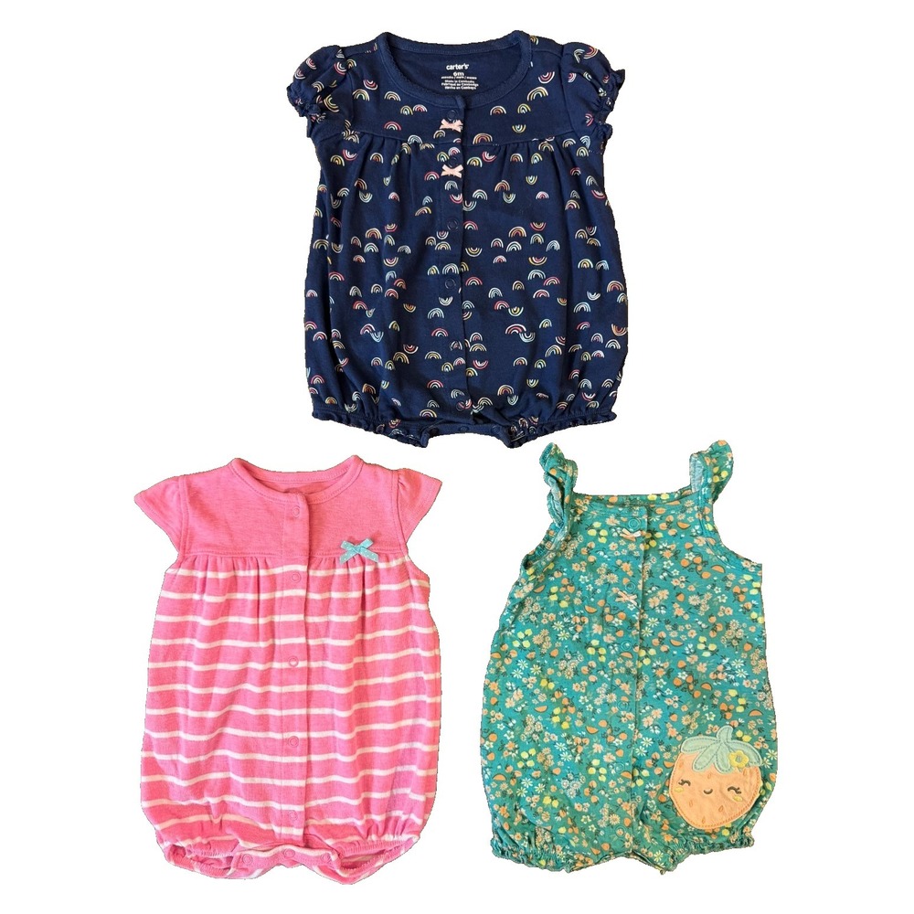 Baby Girl Clothes Lot 6 Months Romper Shorts Summer One Piece Outfits Rainbow